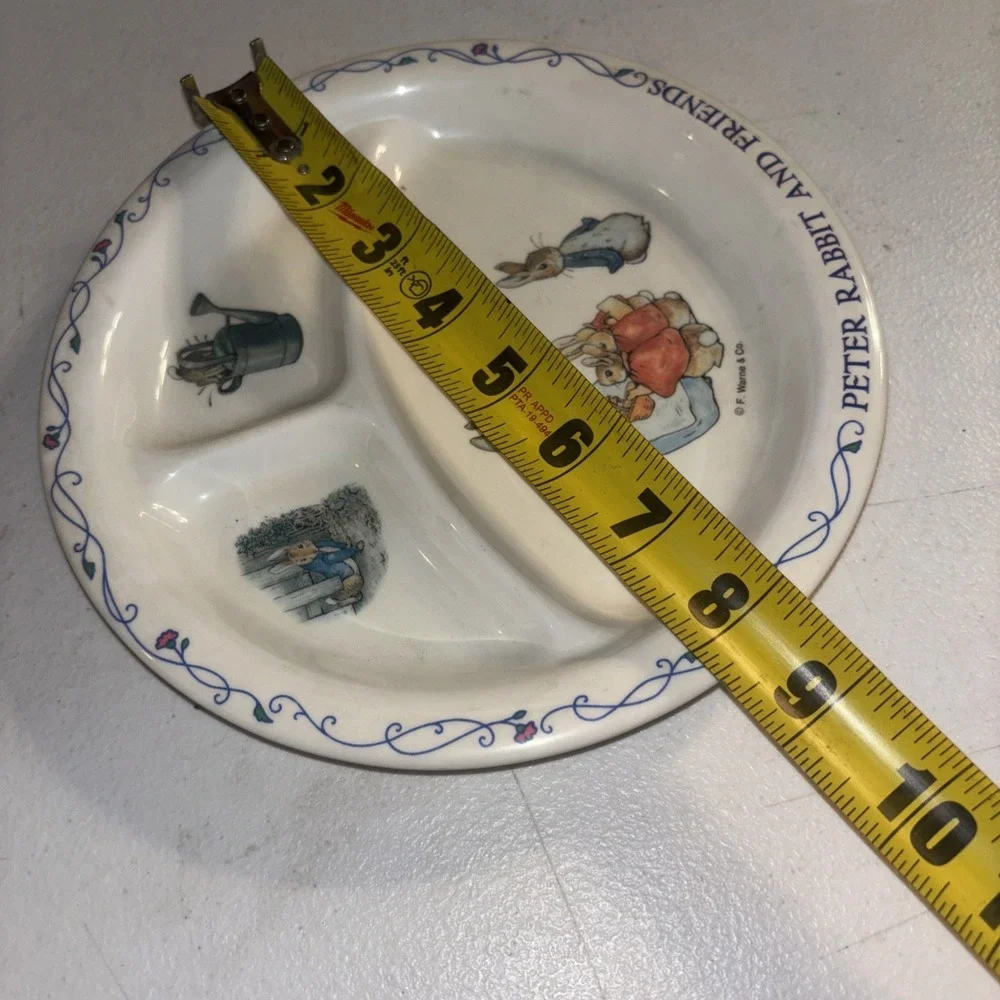 Vintage Peter Rabbit and Friends Toddler Child Melamine Divided Plate by EDEN